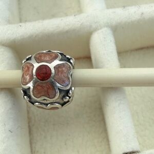 Pandora Daisy Flower with Red and Pink Enamel